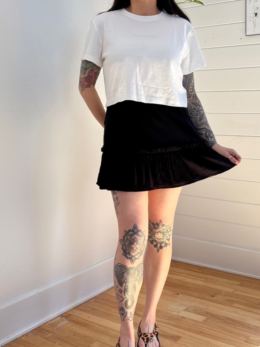 Sunday best tiered mini skirt